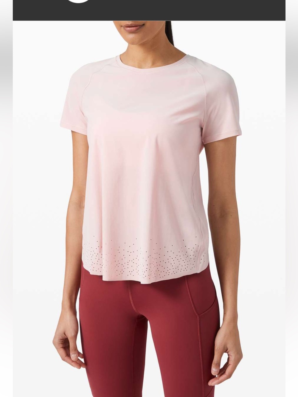 Lululemon Quick Pace Short Sleeve Shirt- white